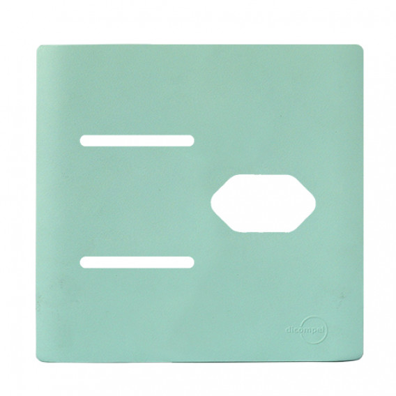 Placa p/ 2 Interruptores + Tomada 4x4 - Novara Siciliano